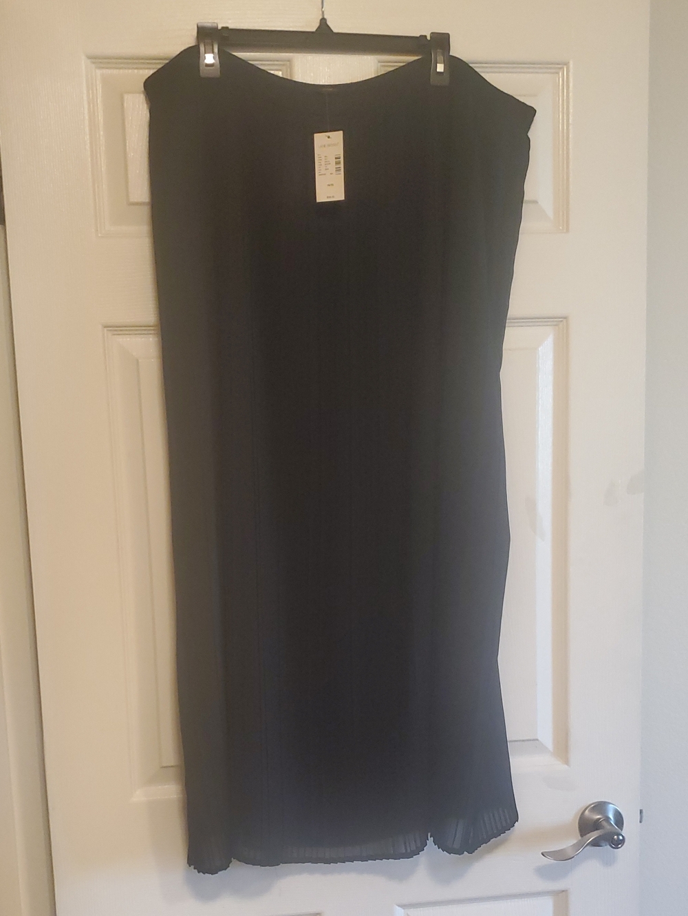 Lane Bryant Black Pleated Midi Dress
